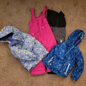 Girls snow ski lot sz 5/6 and 4/5 - Burton, Spyder, Obermeyer ski pants/jackets
